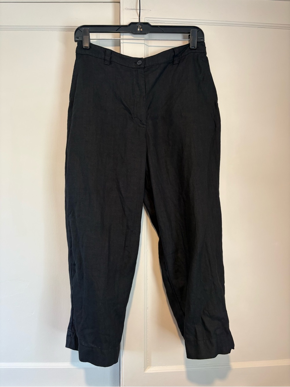 Vintage Chico’s 100% Linen Black Cropped Pants